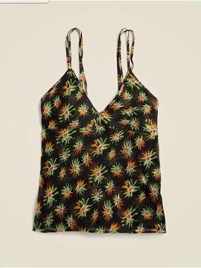 J. Crew Camisole in crinkle chiffon sunburst floral